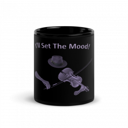 Black Glossy Mug (Men's Purple)
